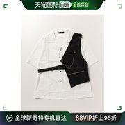 日本直邮SILVER BULLET 男女同款izBLACK层叠马甲设计半袖衬衫 春