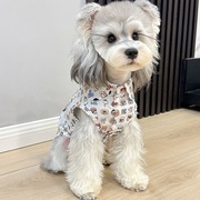 狗狗宠物衣服小型犬夏季雪纳瑞泰迪比熊博美薄款衬衫狗狗无袖衣服