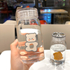 牛奶杯子ins简约学生森系水杯，女韩国清新可爱小熊，少女便携玻璃杯