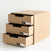 牛皮纸收纳盒桌面抽屉式整理盒，办公室文件夹储物盒纸质多层收纳盒