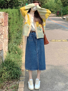 日本SLY 宽松外搭针织开衫女2024春季慵懒风毛衣外套上衣
