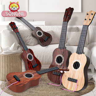 尤克里里儿童小吉他玩具女孩，男孩初学者迷你版乐器，提琴仿真可弹奏