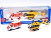 德国仕高siku1850奔驰救护车带，直升飞机187合金车模玩具
