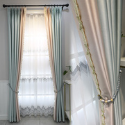 高档轻奢北欧现代风格窗帘客厅卧室遮光落地窗帘欧式定制成品窗帘