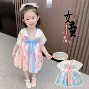 汉服儿童女夏季超仙连衣裙2023女童中小童中国风古风雪纺裙子