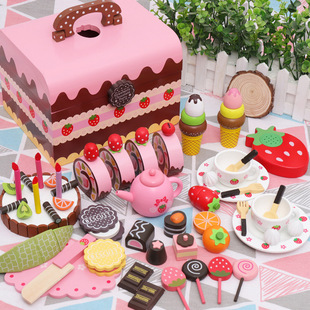 女孩宝宝厨房过家家切蛋糕套装厨房玩具女童3到6岁生日礼物小公主