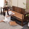 新中式红木沙发垫藤席坐垫，夏季凉席加厚椅垫实木，沙发垫防滑可定制
