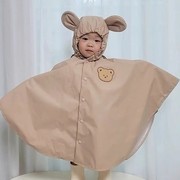 宝宝幼儿园时尚斗篷雨披韩国ins儿童卡通雨具雨衣