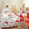 纯棉床上四件套KT猫100卡通儿童床品宿舍床单三件套网红被套