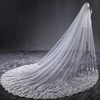 韩式浪漫蕾丝长拖尾镶嵌水钻软纱头纱，38米超长新娘结婚头纱