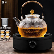 坤叁加厚玻璃茶壶耐热煮茶器养生壶泡茶烧水提梁壶普洱花茶壶过滤