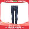 香港直发Dsquared2D二次方男士牛仔裤长裤深蓝色破洞做旧质感舒适