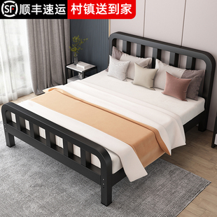 铁艺床现代简约1.5米床双人床加固加厚1.8单人床经济型简易铁架床