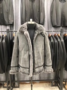 冬季灰色短款加厚特厚保暖皮毛一体外套