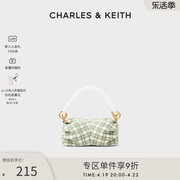 CHARLES&KEITH女包CK2-20781781珍珠手柄链条手提包单肩斜挎包女