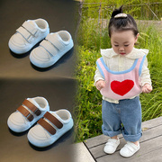 女宝宝小白鞋春秋季婴儿软底学步鞋男0一1-2岁婴幼儿鞋子防滑单鞋