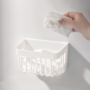 废弃洗脸巾壁挂收纳盒棉柔巾置物架，卫生间用过的洁面巾二次回收筐