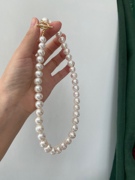 11mm10天然珍珠项链简约百搭气质，珠链送妈妈礼物配礼盒-