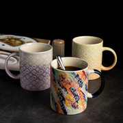 Luzerne陆升新骨瓷彩釉法式渐变马克杯早餐咖啡杯子创意个性潮流