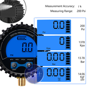 极路士轮胎气压表检测表头空气测量数显表0.1psi精大屏显示气压测