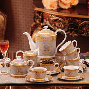 欧式陶瓷咖啡具套装骨瓷茶具，茶杯套装英式下午茶创意结婚
