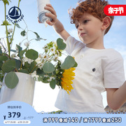 法国小帆船Petitbateau2024早春童装竹节棉纯色T恤衫A0A10