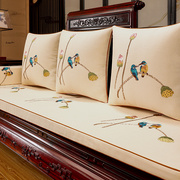 新中式实木沙发垫子坐垫，红木家具坐垫，罗汉床五件套四季通用沙发垫