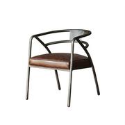曼瑾美式铁艺实木餐椅，单椅休闲电脑椅靠背咖啡椅，复古做旧餐椅创意
