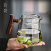 玻璃公道杯茶漏一体大容量泡茶器带茶滤网月牙过滤绿茶杯专用茶具
