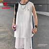 中国乔丹篮球服男夏季套装，透气宽松运动队服，球服运动服印号印字男