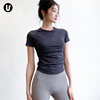 Umeko瑜伽服女夏季紧身速干短袖普拉提运动上衣专业跑步健身T恤