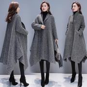 2023秋冬韩版时尚，显瘦斗篷呢大衣，大码女装气质外套