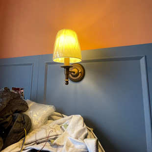 美式壁灯卧室床头客厅电视背景墙装饰复古简约过道法式古铜色壁灯