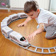 电动轨道车模型套装汽车，幼儿童玩具车3-4岁6轨道，小火车玩具男女孩