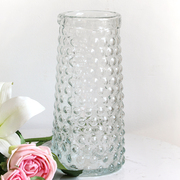 珠点透明玻璃花瓶客厅装饰摆件，现代简约创意摆设，北欧餐桌插花水培