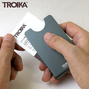 德国TROIKA 创意随身名片夹 大容量男士商务金属简约便携时尚卡盒