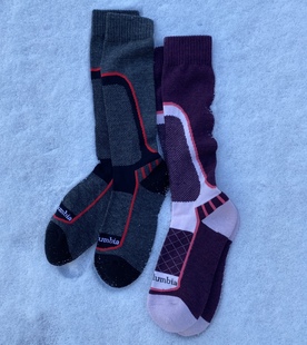 加厚美利奴羊毛机能滑雪袜保暖防寒缓震防磨单双板(单双板)长筒袜子透气