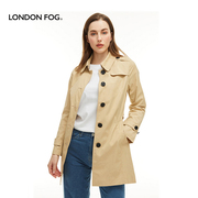 伦敦雾春季英伦风合身版风衣单排扣经典长款高级感气质外套女