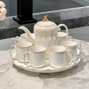 茶具套装2024轻奢高档陶瓷水杯茶壶茶杯家用客厅待客结婚