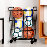 篮球收纳架家用室内足排球架瑜伽垫收纳筐儿童置球架球类置物架子