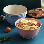 日式拉面碗小麦秸秆家用创意加高碗饭碗吃泡面碗餐具大号汤碗面碗
