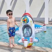 儿童玩具飞机超级飞侠游泳圈坐宝宝二合一巡逻机乐迪岁加厚充气9