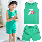 男童套装背心上衣短裤5-6岁夏季中大童运动套装，两件套韩12版童装9