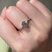 周家六爪戒指实验室培育高端莫桑石钻戒指女情侣婚戒求婚au750