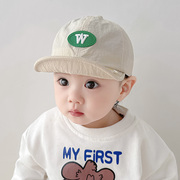 婴儿帽子薄款夏天男女宝宝外出个性鸭舌帽婴幼儿童遮阳帅气棒球帽