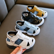 宝宝凉鞋夏包头(夏包头)防踢男1-3岁小童机能皮鞋，4婴幼童真皮学步鞋10个月