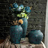 手工做旧发泡釉花瓶粗陶陶瓷，花盆陶罐坛子，插花器复古客厅装饰摆件