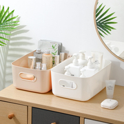 桌面杂物收纳盒塑料面膜小篮子，储物方形整理筐浴室化妆品置物盒子