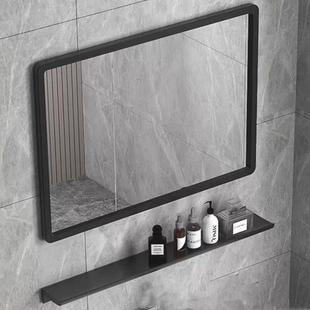 浴室镜子贴墙挂式卫生间壁挂式玻璃厕所，洗漱台盆方形化妆镜