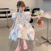 女童夏装连衣裙2024韩版洋气儿童裙子夏季童装，小女孩公主裙潮